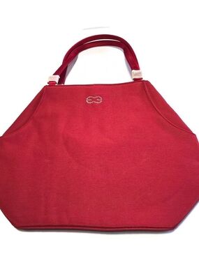 Vintage Escada Red Handbag Double Handle Shoulder Bag Free Gift Promotion